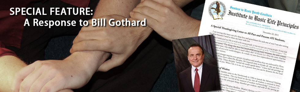Our response to Bill Gothard's November 2011 letter addressed to "all past and present ATI students."