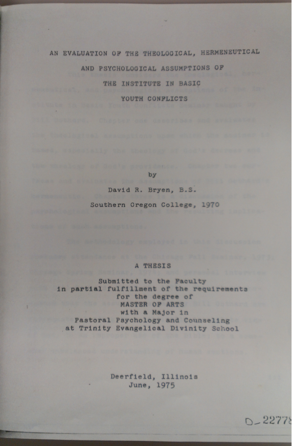 Bryen 1975 thesis title page